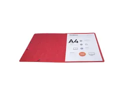 Elastomap zonder klep gegaufreerd glanskarton Scotten 600g/m2 A4 Rood