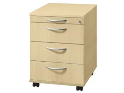 Mobiel Ladenblok Esdoorn 590x430x580mm Pennenlade 3laden Beugelgreep