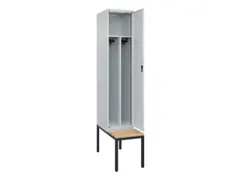 locker met bank,voor scheiding van kleding,HxBxD 2120x400x815mm,1vak