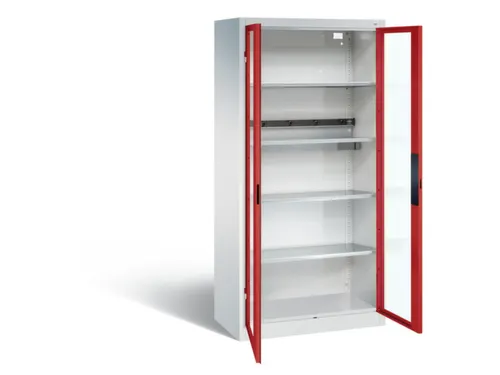 acculaadkast 1950x930x500mm 5stekkerdozen 230V cil.-slot front RAL3000