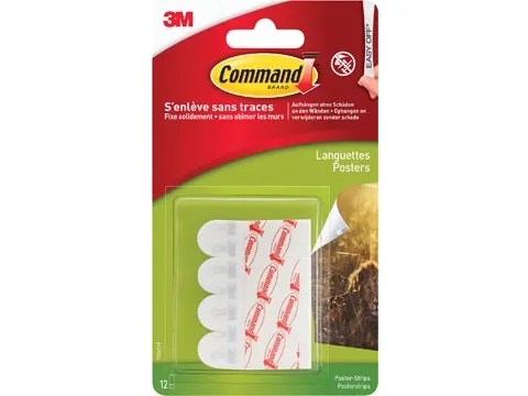 Posterstrip Small 225 Gram Wit 12 Stuks