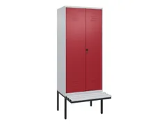 armoire vestiaire noir et blanc HxlxP 2120x800x815mm 2compart.