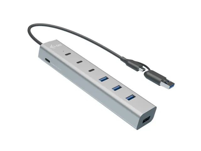 i-tec USB-C/USB-A Charging Metal HUB 7 port 3x USB-C, 4x USB-A