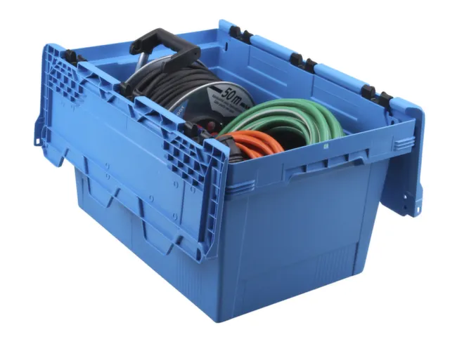 Euronorm-herbruikbare bakken,HxLxB 349x600x400mm,PP,blauw