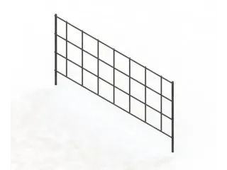 afschermrooster,v. inhaakstelling,HxD 150x400mm,vrijstaand,staal - 1