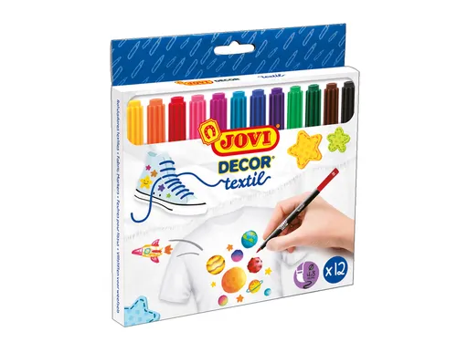 Textielstift Jovi assorti set à 12 stuks