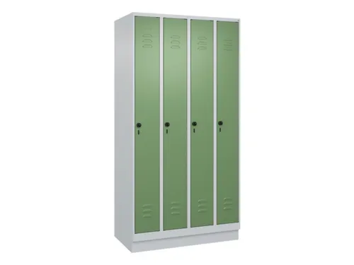 locker,HxBxD 1950x1000x500mm,4vak,vak B 250mm,draaigrendel,sokkel
