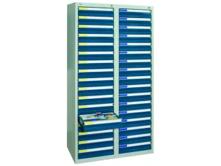 ladekast HxBxD 1800x1000x500mm 34laden vergrendeling RAL7035 RAL5010 - 2