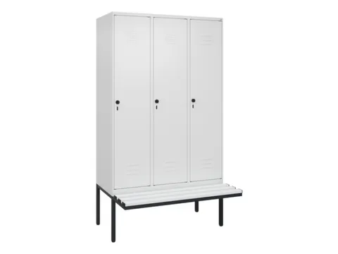 armoire vestiaire noir et blanc,HxlxP 2120x1200x815mm,3compart.
