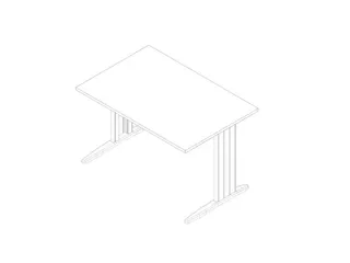 bureau,HxBxD 730x1200x800mm,blad wit,C-voet wit - 1