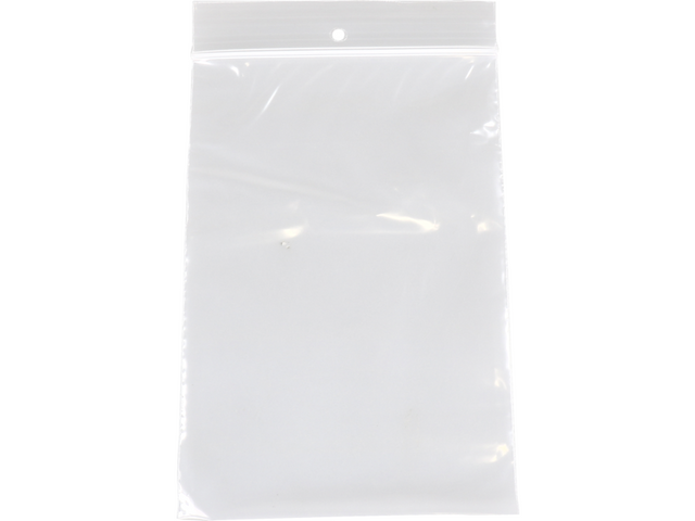 Sachet plastique zip transparent 160x230mm bande blanche 1000pcs