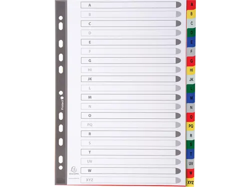 Tabbladen A4 Pp A-Z 20-delig Assorti 11-gaats