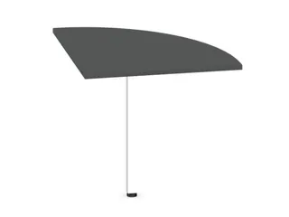 koppelelement voor bureau,90 °,HxBxD 720-840x800x800mm,MS-donkergrijs - 2