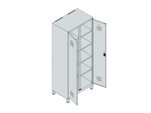 wasgoedverdeelkast,HxBxD 1950x800x500mm,vak B 400mm,draaigrendel