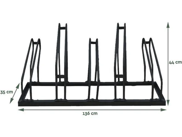 Fietsenrek Zwart 5 Fietsen BS500