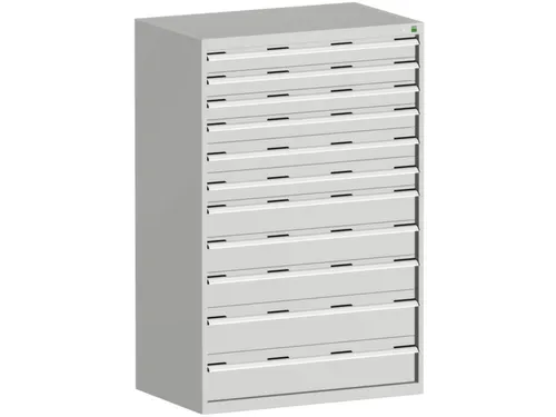 ladekast HxBxD 1600x1050x650mm 11laden RAL7035 front RAL7035