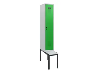locker met bank,HxBxD 1950x300x815mm,1vak,vak B 300mm,draaigrendel - 2