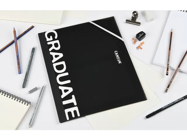 Tekenmap Canson Graduate elastieksluiting 260x330mm zwart