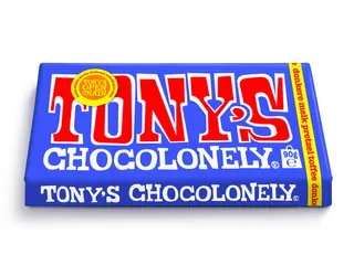 Chocolade Tony Chocolonely donkere melk pretzel toffee reep 90 gram - 4