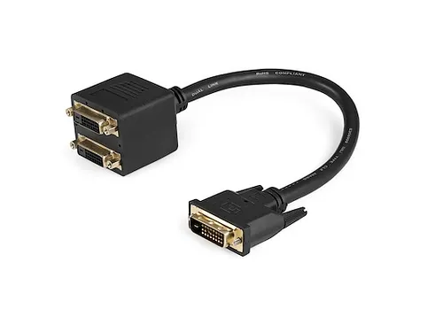 DVI-D naar 2x DVI-D digitale video splitter kabel - 30 cm