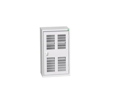 wandkast 900x525x350mm 2xStalen bodem sokkel Ral 7035 front Ral 7035