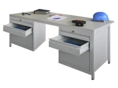 Bureau De Prestige Hxlxp 720X1700X800Mm 6Tiroirs Ral7035 Façade Ral30