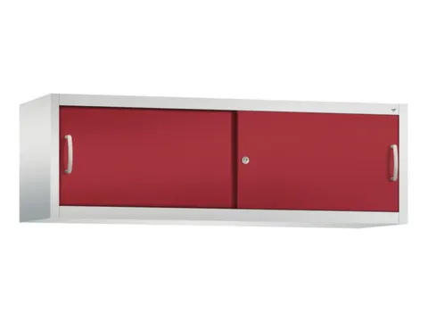 opzetkast,v. schuifdeurkast,romp RAL7035,front RAL3003