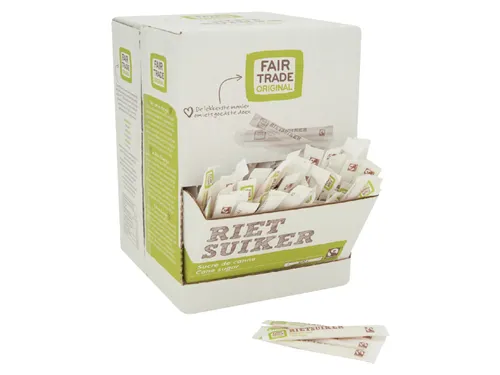 Rietsuikersticks Fairtrade Original 600 stuks