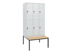 Dubbeldekse dekenkist,HxBxD 1950x900x815mm,3x2vak.,vak B 300mm