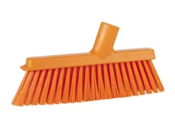 Vikan Hygiene medium veger Oranje stofblik lange steel 250mm