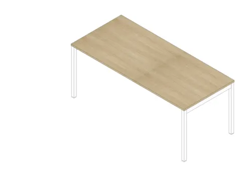 In hoogte verstelbaar bureau,HxBxD 680-760x1800x800mm,blad eiken