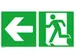 Panneau Sortie de secours Issue de secours à gauche flèche gauche