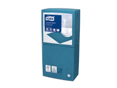 Tork 477839 Cocktailservet Advanced Blauwgroen 24x24cm