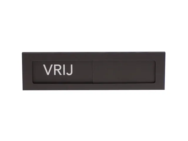 Premium Schuifbord Zwart Wit Niet Storen 150x40mm