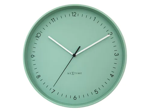 Wandklok NeXtime Berlin L 40cm mint groen aluminium