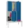 banklocker,dubbeldeks,HxBxD 2150x1200x800mm,RAL7035,front RAL5010
