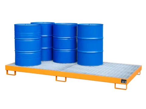 Systeem-Opvangbak 8x 200l Oranje 246l 210x 2650x 1300mm Rooster