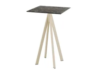 statafel,HxBxD 1090x700x700mm,rechthoekig,4voeten zandkleuren - 1