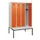 locker met bank,HxBxD 1950x1200x815mm,4vak,vak B 300mm,cilinderslot