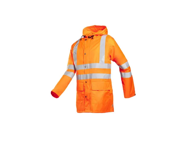 Sioen Monoray 198A hi-vis regenjas, fluo oranje, maat M, per stuk