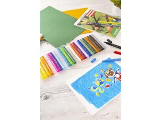 Viltstiften Eberhard Faber Jumbo 2mm 24 kleuren in kunststof etui - 8