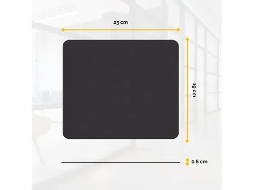 Muismat Fellowes 224x186x6mm zwart