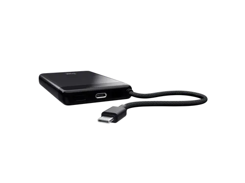 Powerbank Trust Fiera 10.000 met kabel 2 USB-poorten zwart