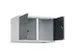 opzetkast,v. locker voor scheiding van kleding,2vak.,vak B 400mm