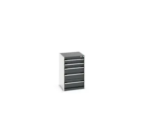 ladekast HxBxD 800x525x525mm 5laden romp RAL7035 front RAL7016 - 7