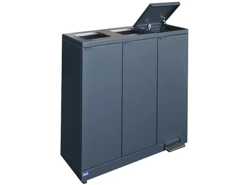 Bica 973 Afvalscheidingsunit 3x65 Liter Zwart