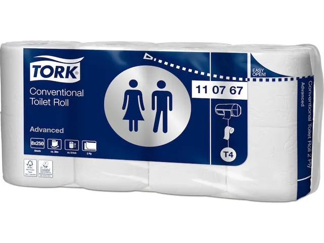 Toiletpapier Tork T4 110767 2-Laags 250 Vel Advanced Xl 64 Rollen