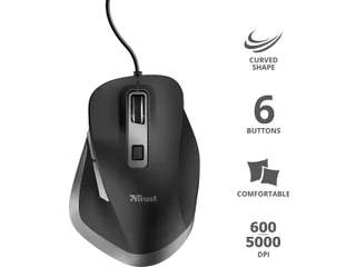 Fyda Comfort muis, zwart - 1