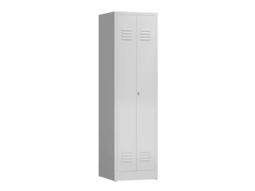 Lockerkast 1800x500x500mm 2 vakken, klinksluiting, RAL9003