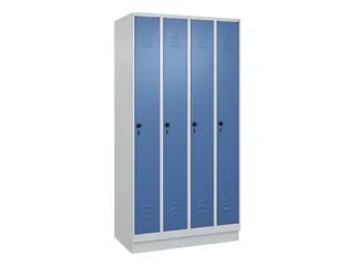 locker,HxBxD 1950x1000x500mm,4vak,vak B 250mm,draaigrendel,sokkel - 1